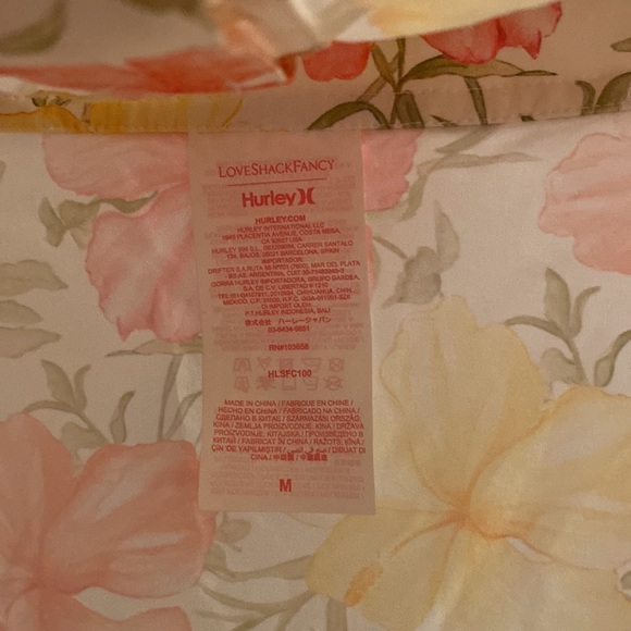 LoveShackFancy Hurley Collab Hibiscus Print Boardie Skirt - Picture 9 of 12